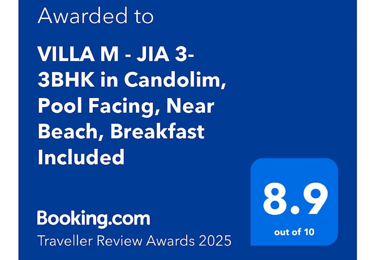 Villa M - Jia 3- 3Bhk In Candolim, Pool Facing, Near Beach, Breakfast Included Exterior foto